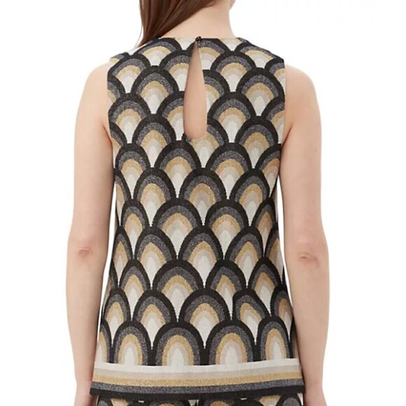 Trina Turk 'Haruto' Sleeveless Metallic Jacquard Top, Multicolor - Picture 2 of 2